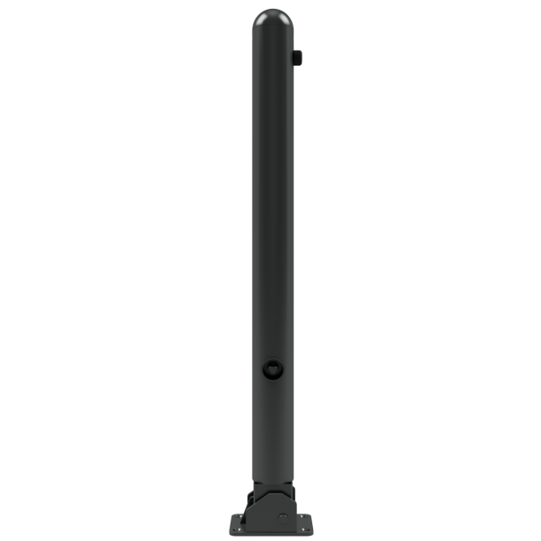 Ornamental bollard | Series 4077B | � 76 mm | foldable, for fixing on plugswith triangular lockwith base plate 100 x 150 mm